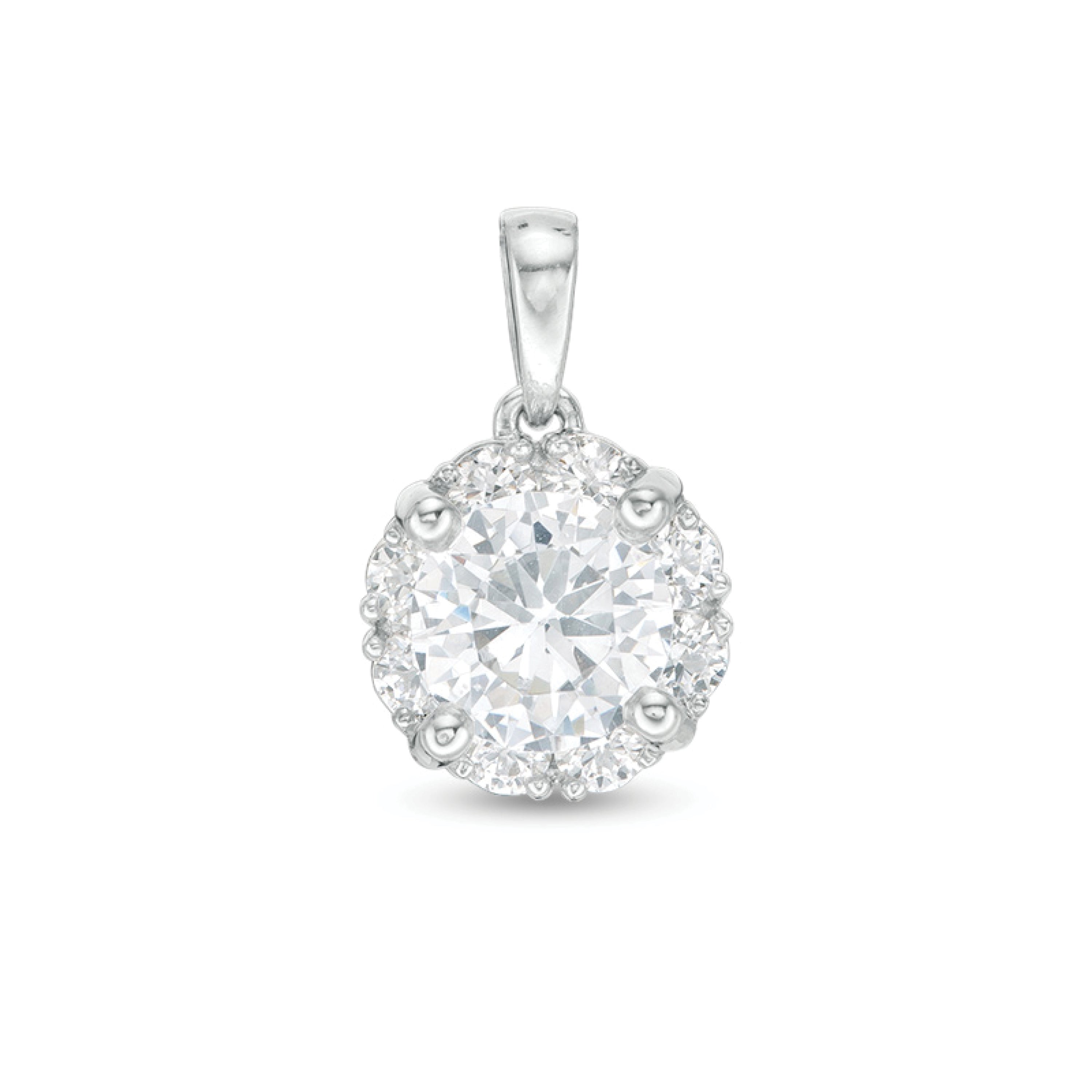 Diamond pendant on a white background
