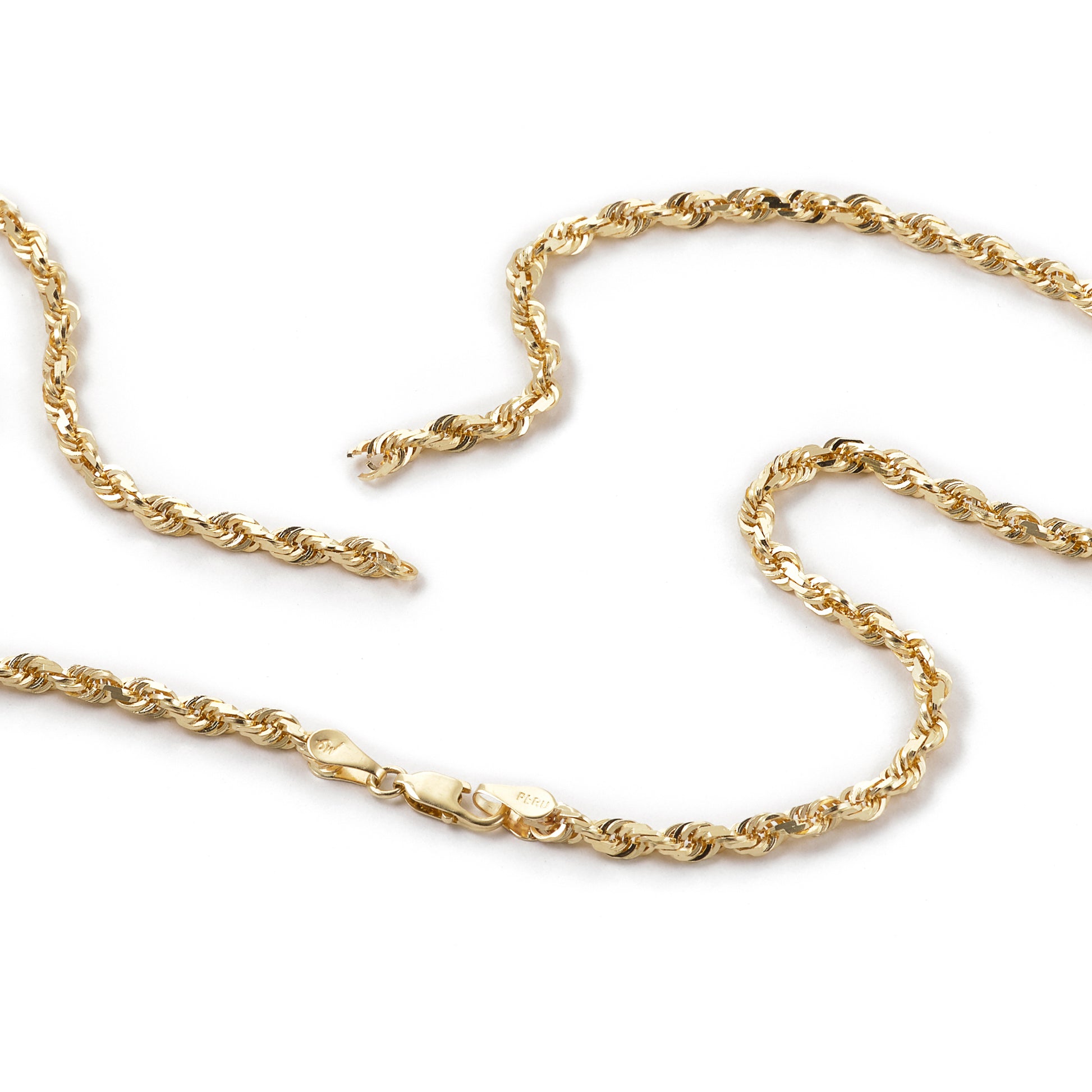 Broken yellow gold chain necklace