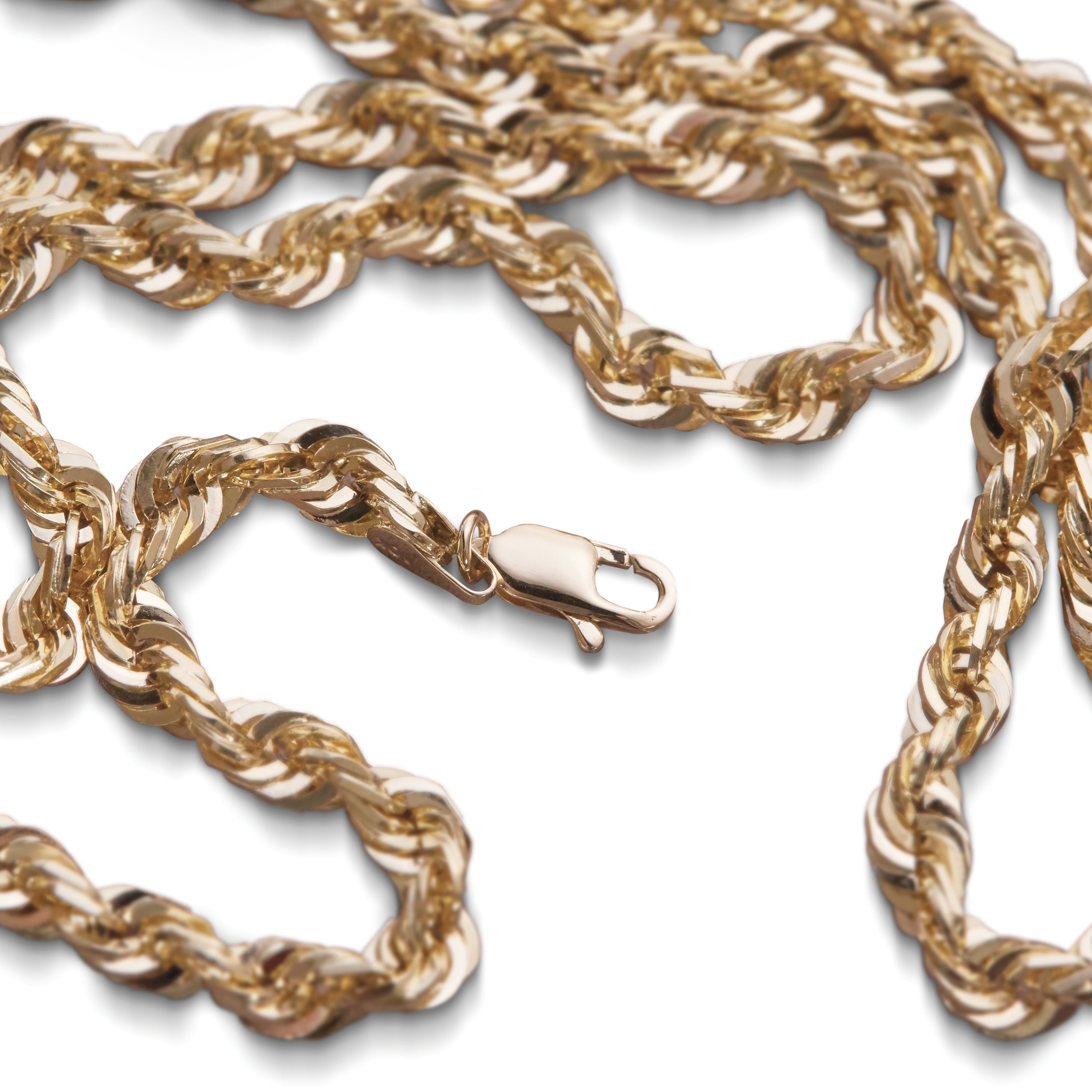 Gold chain necklace with clasp