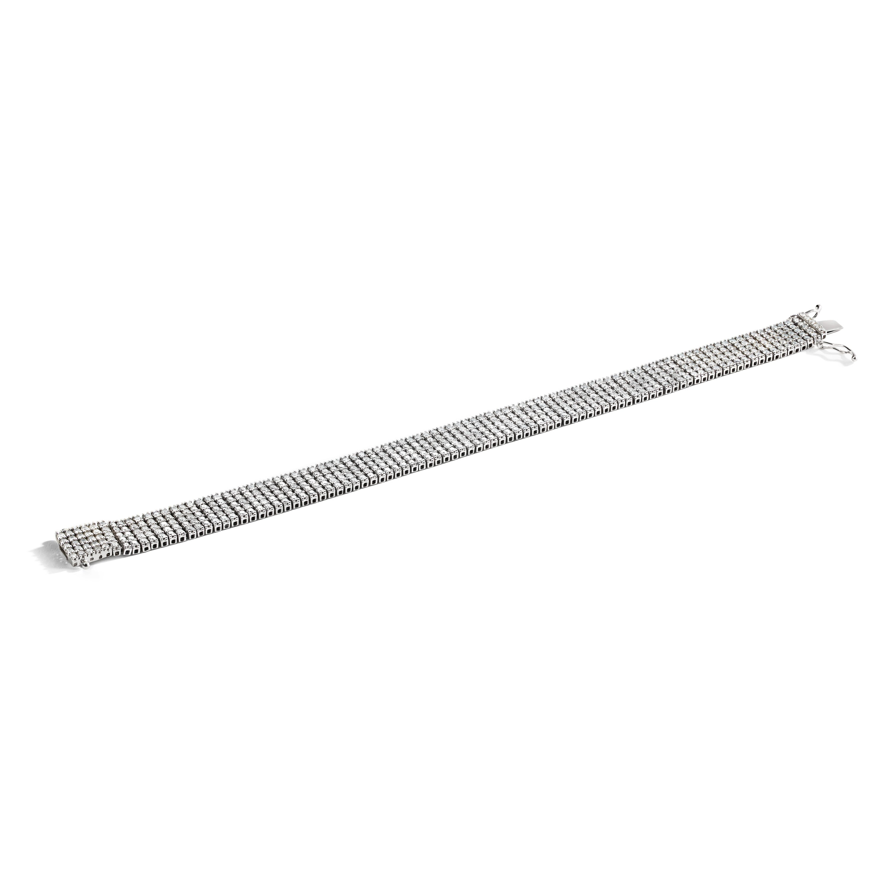 Silver bracelet on a white background