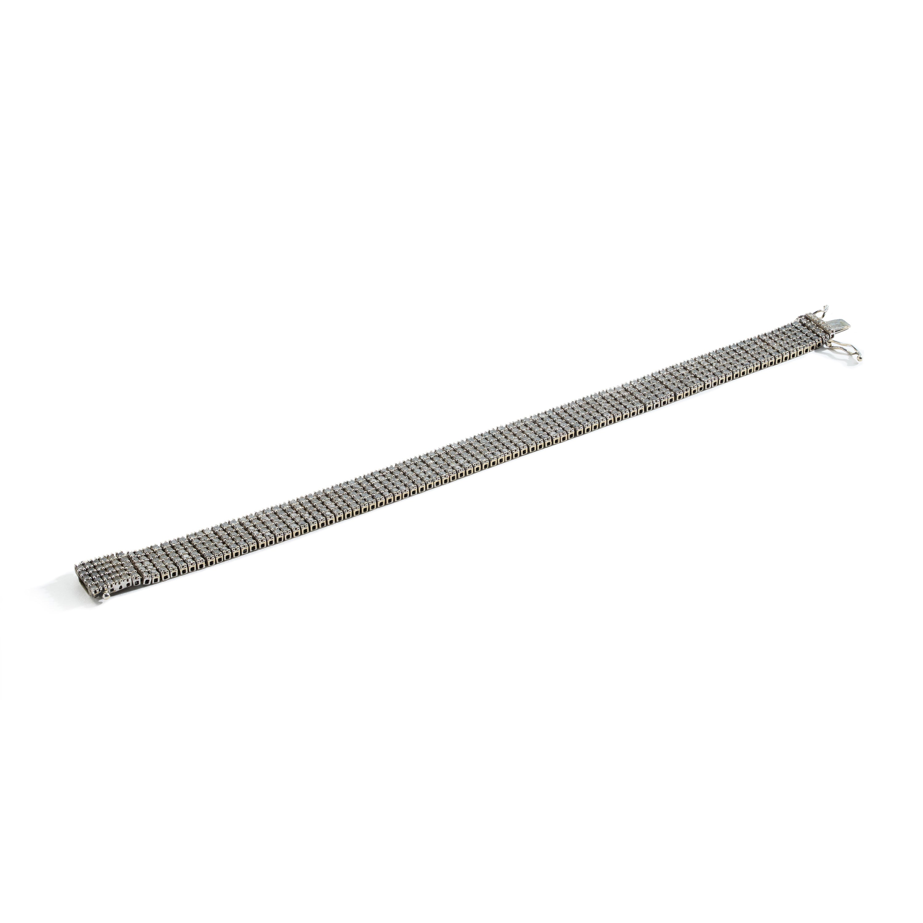 Metallic bracelet on a white background