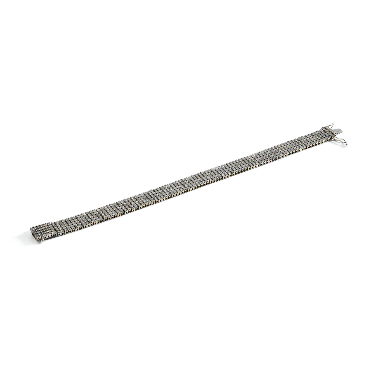 Metallic bracelet on a white background